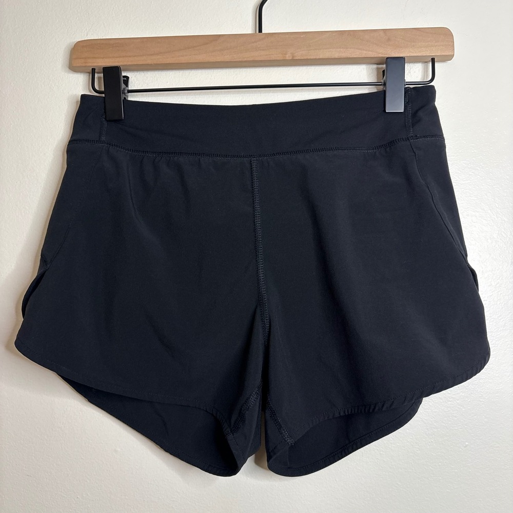 Athleta Girl Run The World 3 Inch Shorts Black Size L 12 Athletic Running Pocket